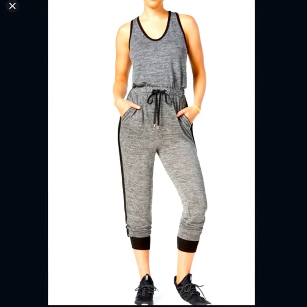 Material girl stretchy gray racerback Sweats loungewear Jumper  jumpsuit XL